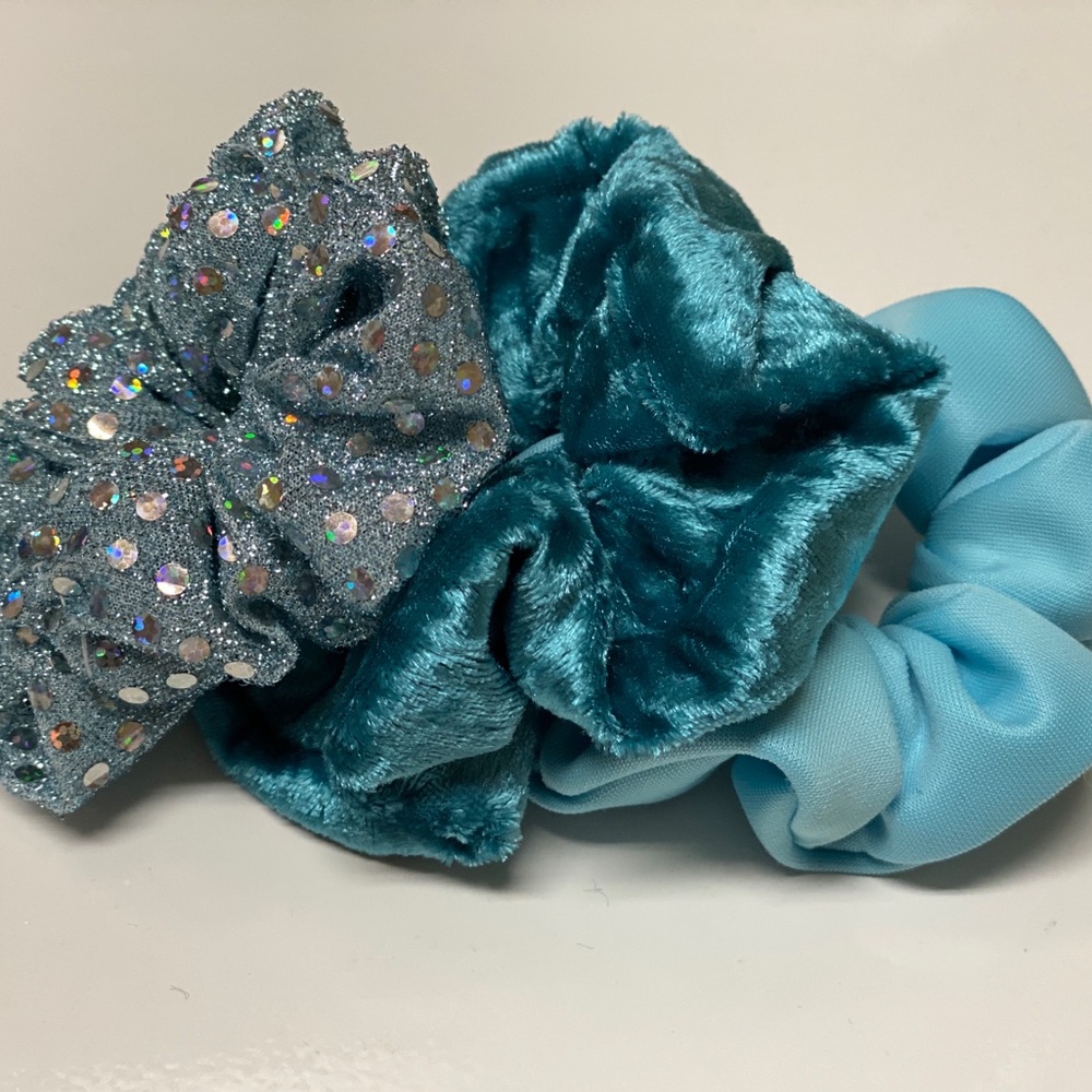Set of 3 hand sewn Scrunchies